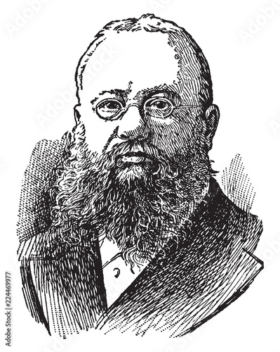 John Fiske, vintage illustration