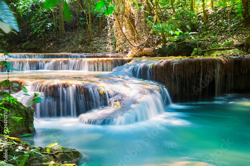 Fototapeta Naklejka Na Ścianę i Meble -  Waterfall in deep rain forest jungle