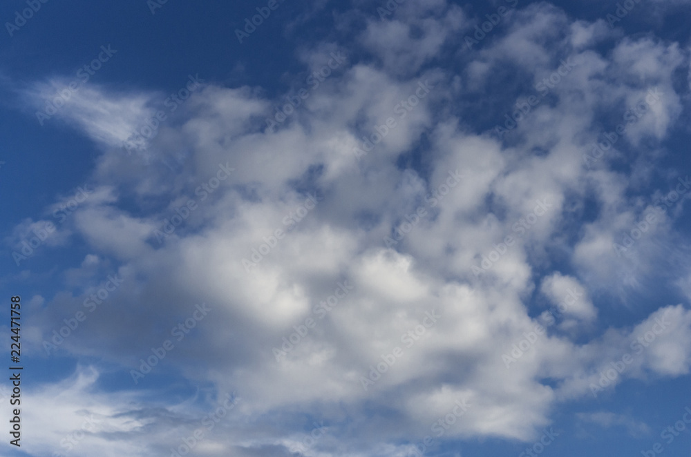 Clouds and Blue Sky Background. Design Pattern and Textures