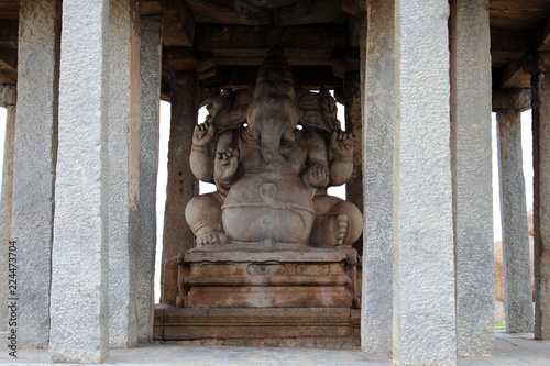 The temple of Ganesha (a Hindu God) in Hampi