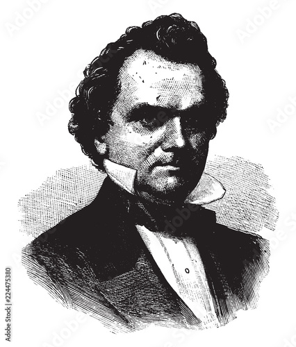 Stephen Arnold Douglas, vintage illustration