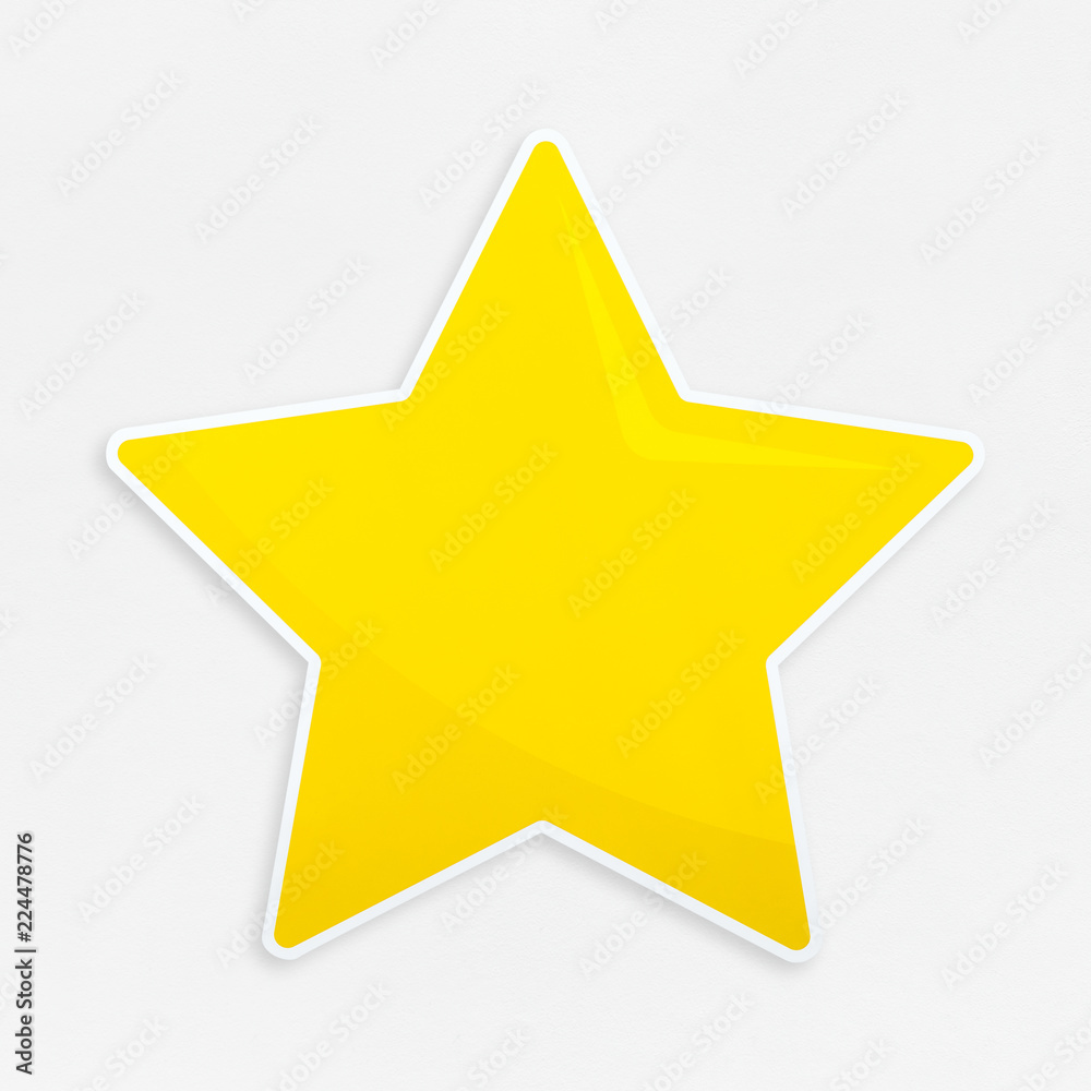 Golden favorite star icon isolated Golden favorite star icon isolated