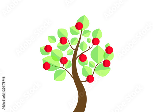 Icon apple tree. Vector illustration.