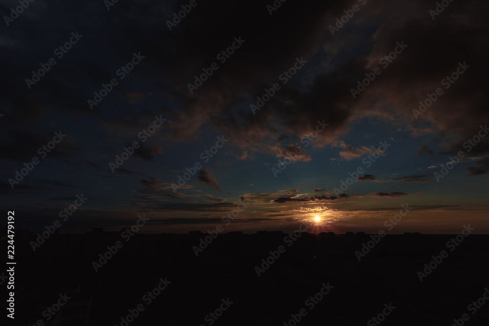 Beautiful foggy landscape, sunset. The fog glowing in the sunlight, above the meadow grass. Beautiful foggy landscape, sunset. The fog glowing in the sunlight, above the meadow grass.