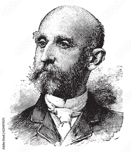 Alfred Thayer Mahan, vintage illustration