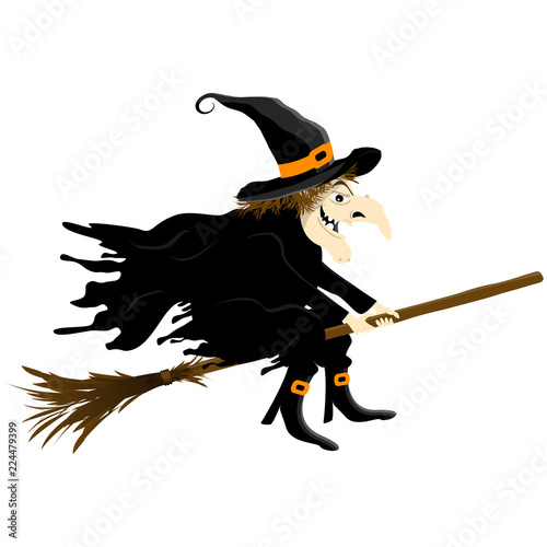 Halloween witch isolated