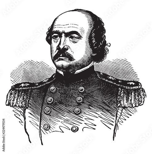 Benjamin Franklin Butler, vintage illustration