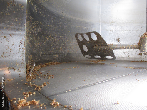 Brewery mash tun after grainout