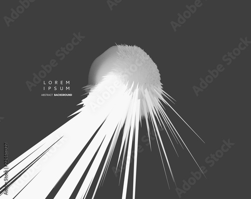 Background with exploding rays. Abstract vector illustration with dynamic effect. Cover design template. Can be used for advertising, marketing and presentation.