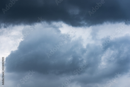 dramatic, dark, blue cloudy sky overlay for compositing or mate painting. 