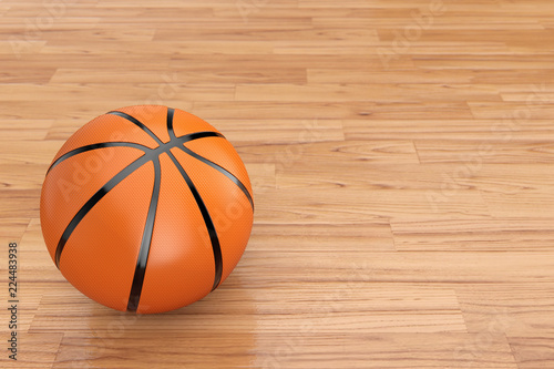 Orange Basketball Ball. 3d Rendering © doomu
