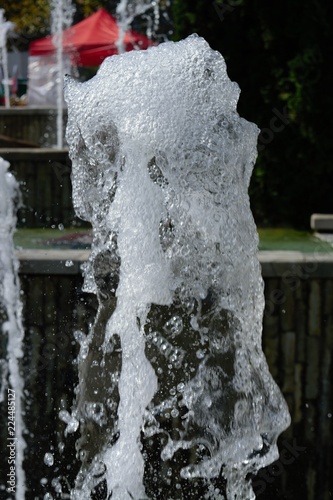 Frozen water in one moment in Troyan, a city of Bulgaria