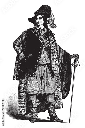 Sieur de Monts, vintage illustration