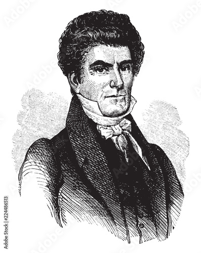 John Caldwell Calhoun, vintage illustration