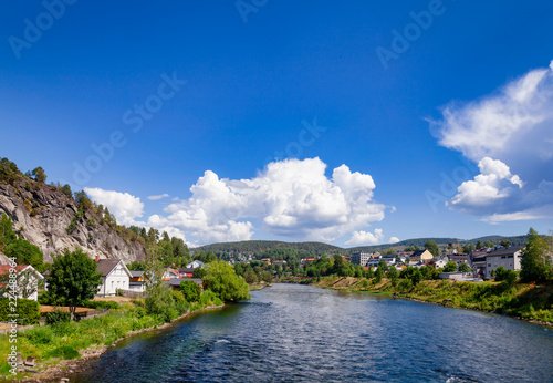Foto Notodden cityscape UNESCO Heritage Site  Telemark Norway