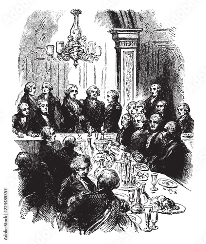 Jones Invested with the Order of Military Merit,vintage illustration
