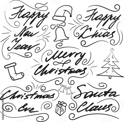 Set Christmas lettering (ID: 224489902)