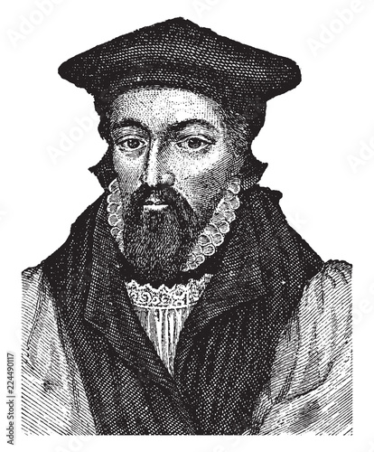 Archbishop John Whitgift, vintage illustration