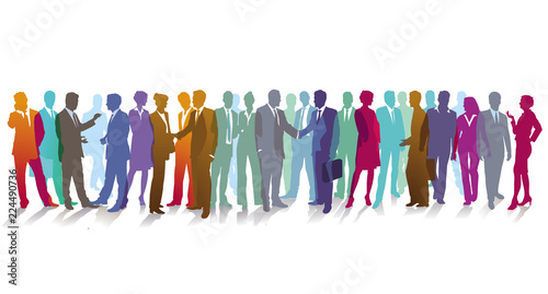 Vielfältige Menschenmenge, Business Connection