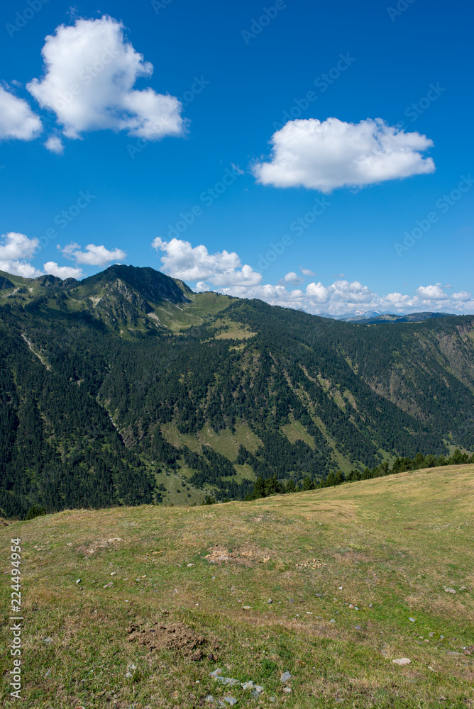 Mountains in the Bonaigua in the Valley of Aran, Pyrenees Mountains in the Bonaigua in the Valley of Aran, Pyrenees
