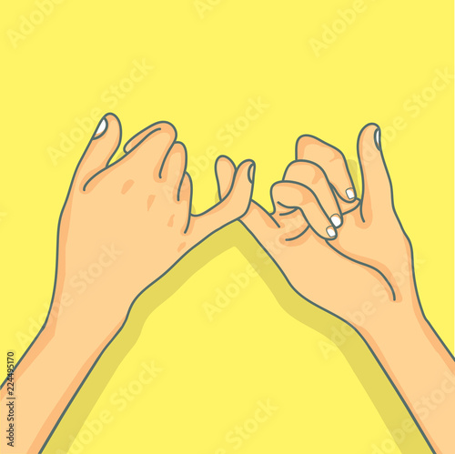Hand  pinky promise concept