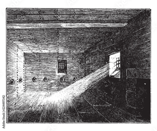 Lollard Prison, Lambeth Palace vintage illustration.