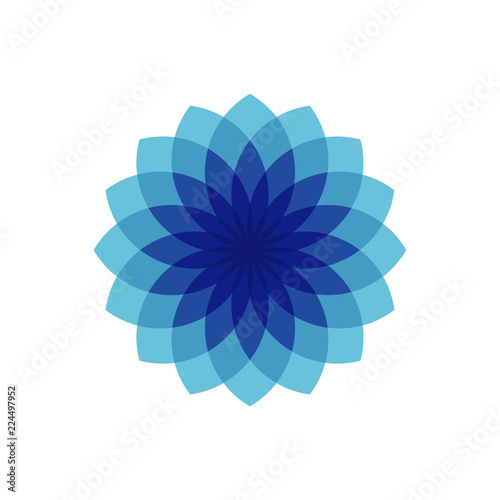 Flower Ornament Logo Design Vector