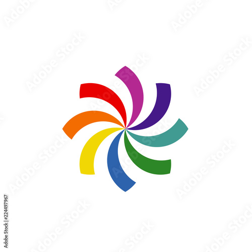 Flower Ornament Logo Design Vector
