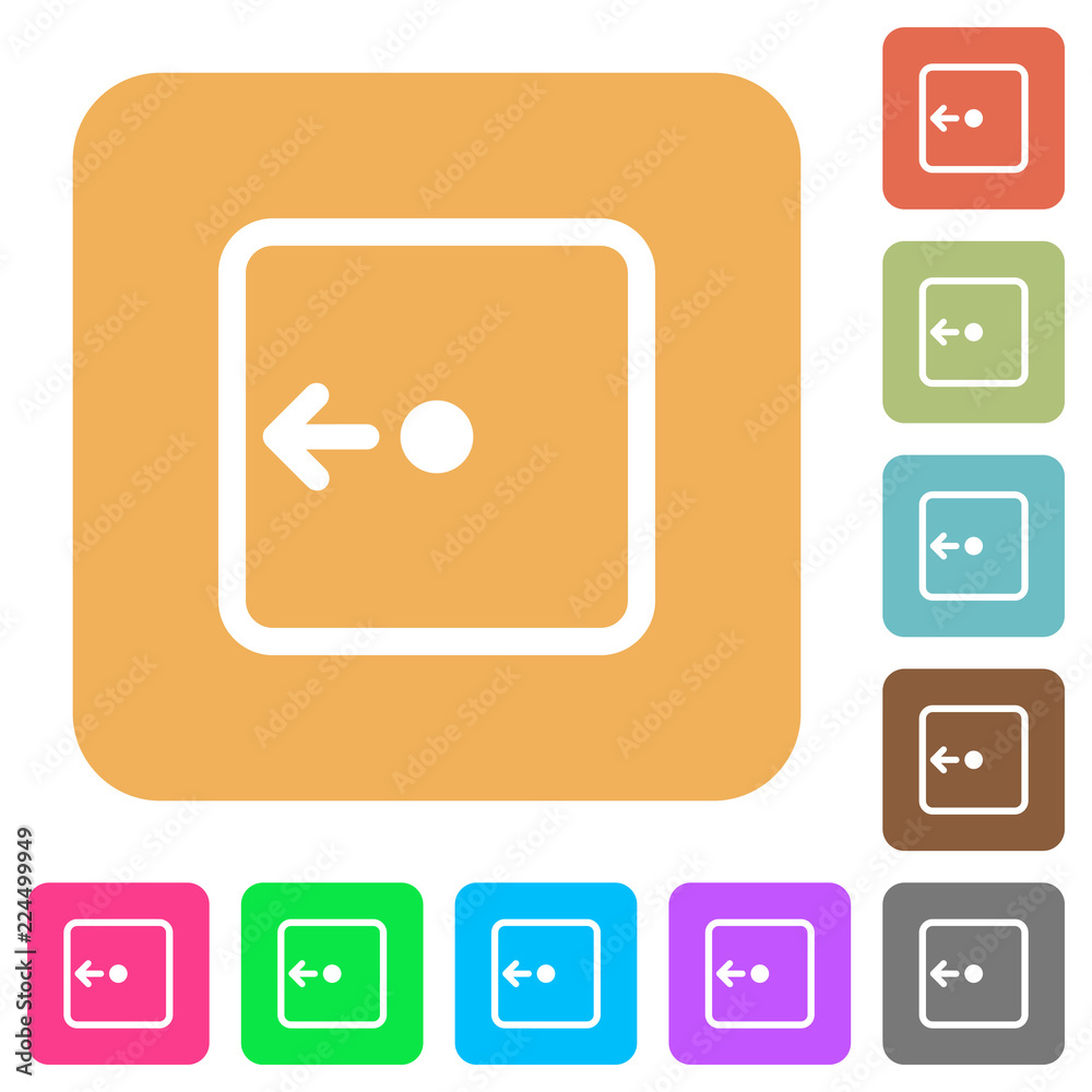 Move object left rounded square flat icons Move object left rounded square flat icons