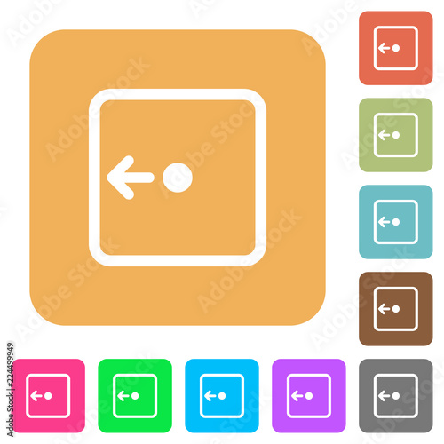 Move object left rounded square flat icons