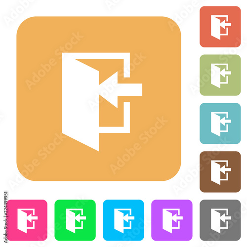 Enter rounded square flat icons