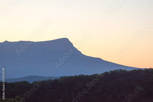 Orange dawn over the mountain