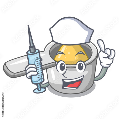 Nurse character measuring spoon for cooking food