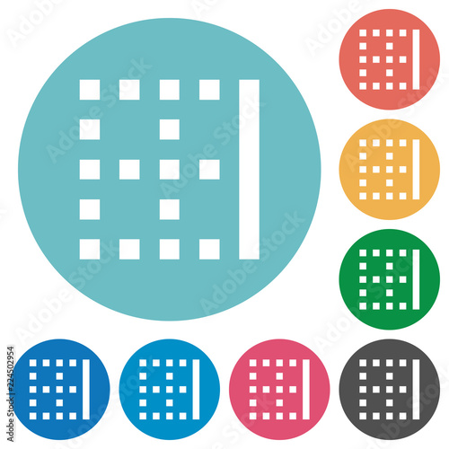 Right border flat round icons