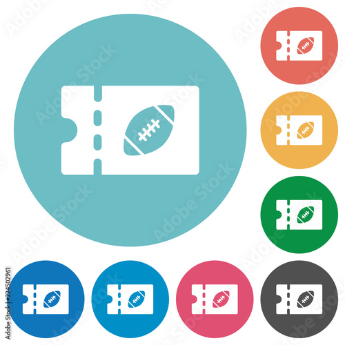 Rugby discount coupon flat round icons