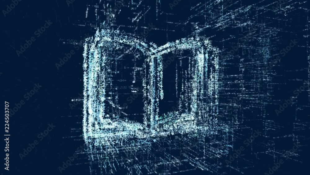 Intro sign open book , loop news animation