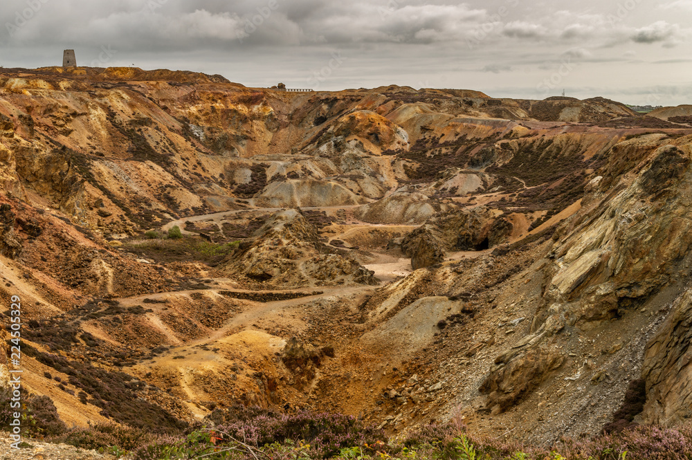 Obraz premium Parys Mountain copper mine, Anglesey, North Wales.