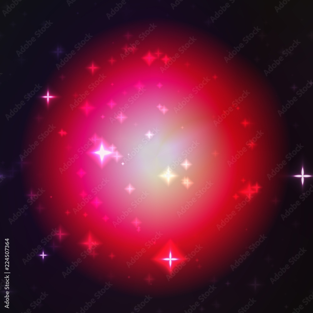 Red Exploding Stars Background Red ball glow with stars texture, on the black background Stock ...