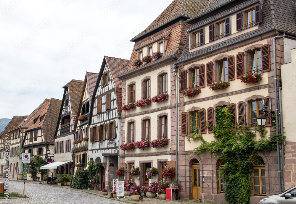 Bergheim, Maisons à colombages en centre-ville, Alsace. Haut-Rhin. Grand Est 