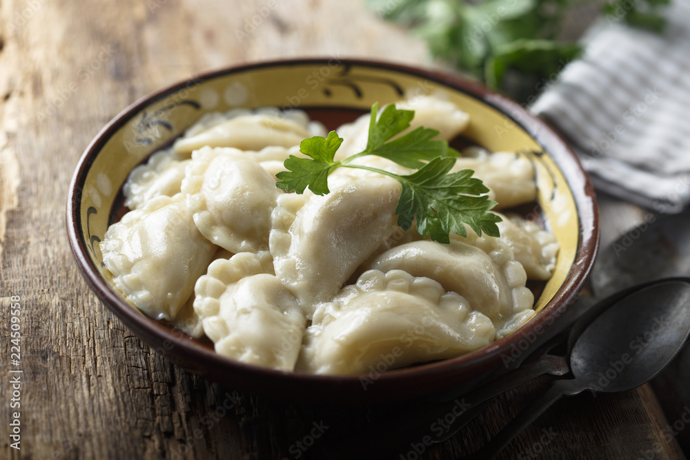 Homemade traditional Ukrainian dumplings Homemade traditional Ukrainian dumplings