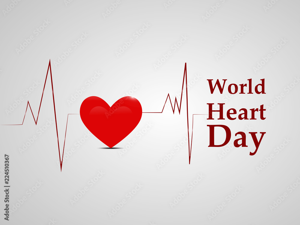 illustration of elements of World Heart Day Background
