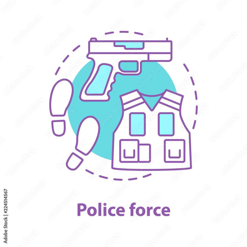 Police force concept icon