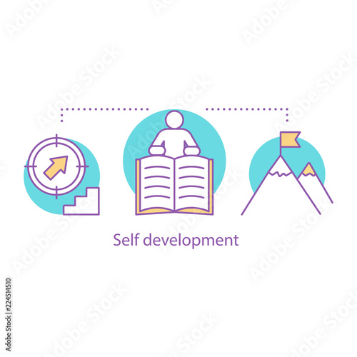 Self development concept icon