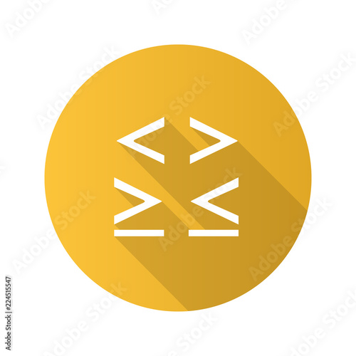 Math symbols flat design long shadow glyph icon