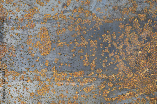 The texture is metallic. Industrial background from an old rusty