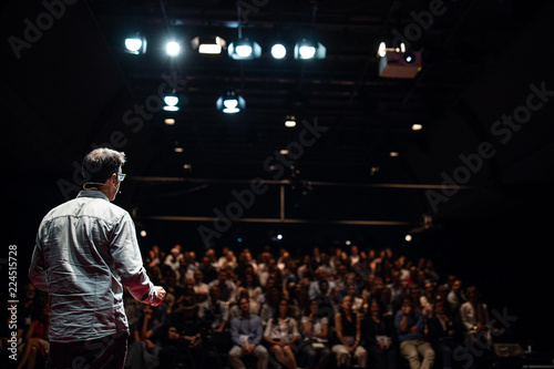 Fotografia, Obraz Speaker giving a talk on corporate Business Conference