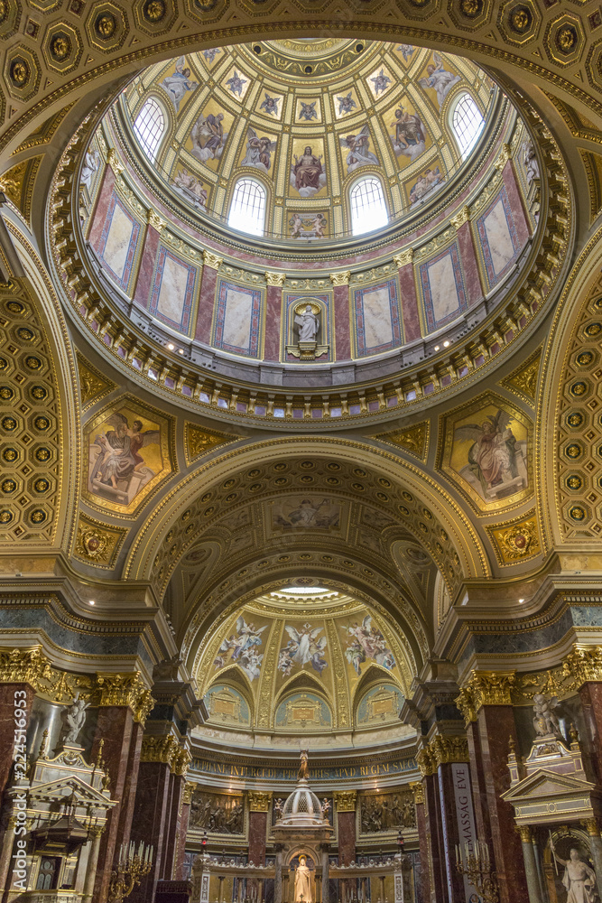 Interior of St. Stephen's Basilica - Budapest - Hungary