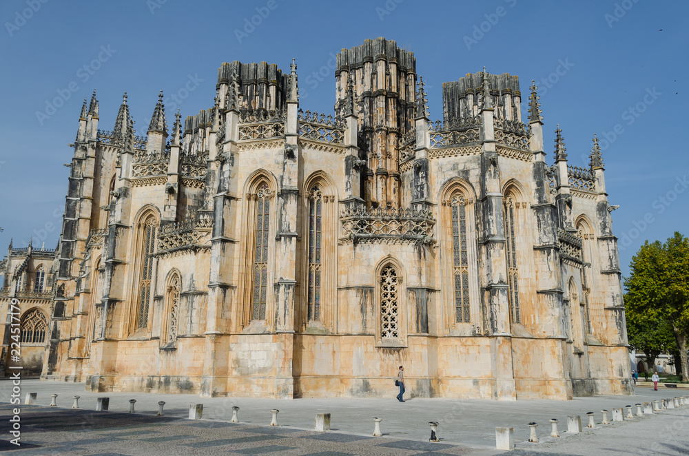 Esterio de las capillas imperfecas del Monasterio de Santa María da Batalha, Portugal.
