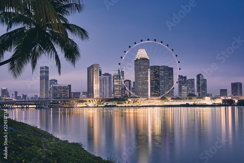 Singapore skyline at dusk © Chalabala