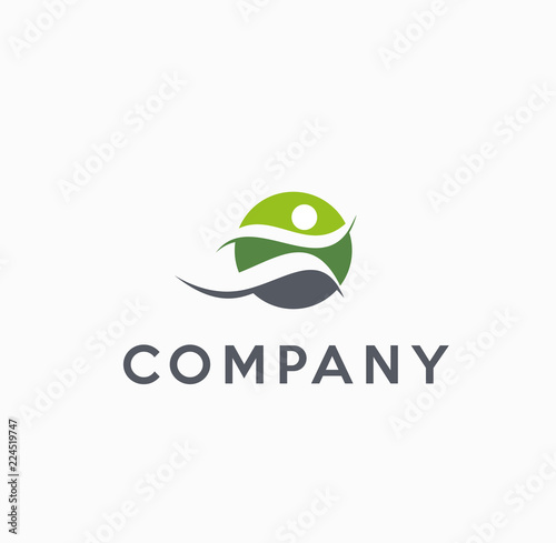 Run vector logo